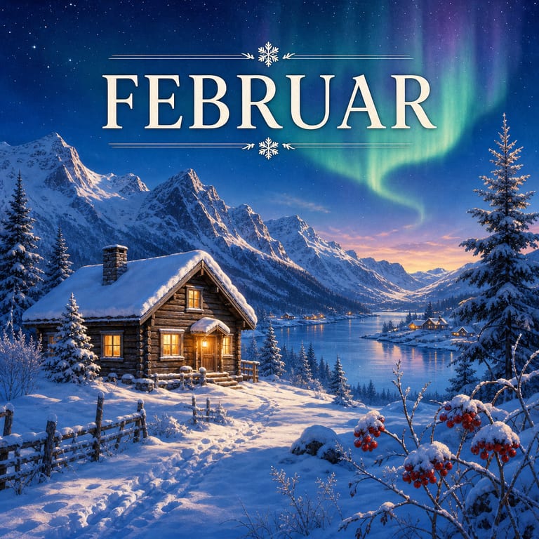 Februar VINTERLYS OVER FJELLET